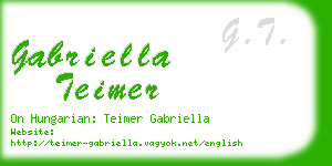 gabriella teimer business card